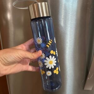 Blue Floral & Bee Water Bottle